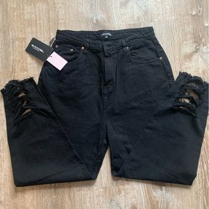 Pretty Little Thing NWT ripped Black jeans